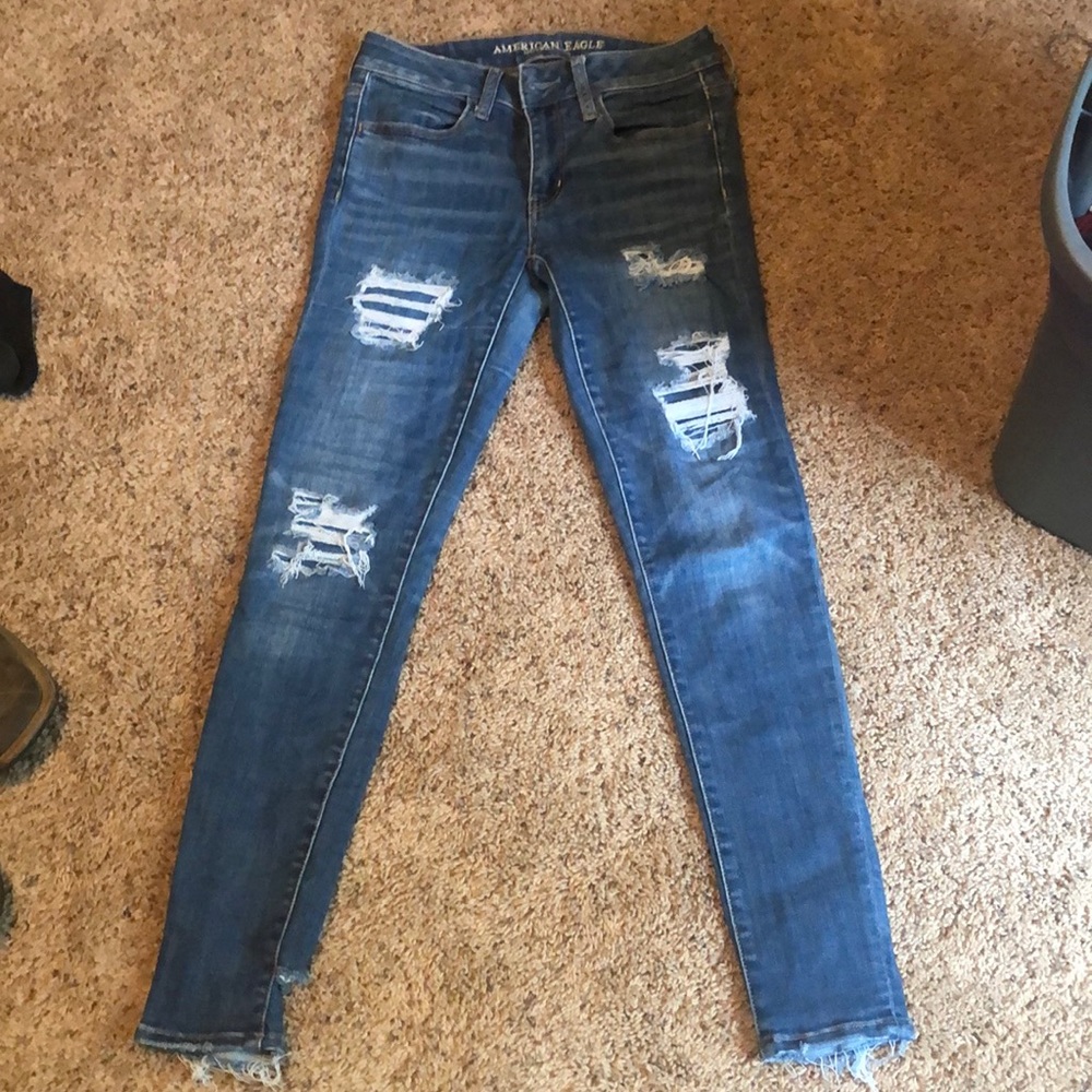 Distressed jeans